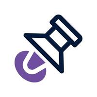 push pin icon. dual tone icon for your website, mobile, presentation, and logo design. vector