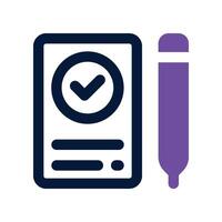 exam icon. dual tone icon for your website, mobile, presentation, and logo design. vector