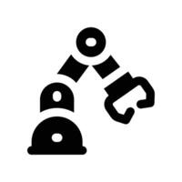 robotic arm icon. glyph icon for your website, mobile, presentation, and logo design. vector