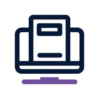 electronic book icon. dual tone icon for your website, mobile, presentation, and logo design. vector
