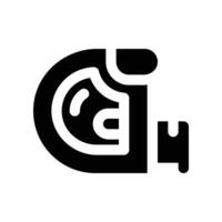 measuring tape icon. glyph icon for your website, mobile, presentation, and logo design. vector