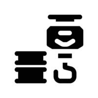 hook crane icon. glyph icon for your website, mobile, presentation, and logo design. vector