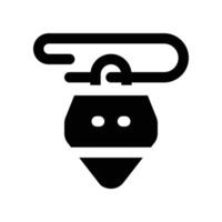 plumb bob icon. glyph icon for your website, mobile, presentation, and logo design. vector