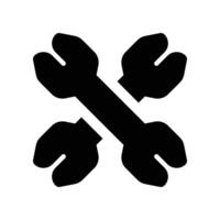 wrench icon. glyph icon for your website, mobile, presentation, and logo design. vector