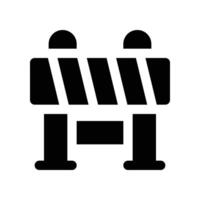 traffic barrier icon. glyph icon for your website, mobile, presentation, and logo design. vector