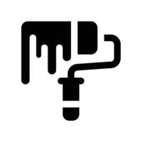 paint roller icon. glyph icon for your website, mobile, presentation, and logo design. vector