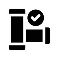 pipe icon. glyph icon for your website, mobile, presentation, and logo design. vector