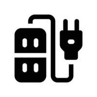 power strip icon. glyph icon for your website, mobile, presentation, and logo design. vector