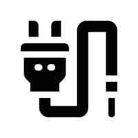 plug icon. glyph icon for your website, mobile, presentation, and logo design. vector