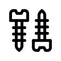 screw icon. line icon for your website, mobile, presentation, and logo design. vector