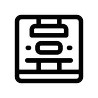 press machine icon. line icon for your website, mobile, presentation, and logo design. vector