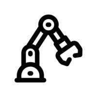 robotic arm icon. line icon for your website, mobile, presentation, and logo design. vector