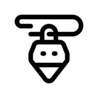 plumb bob icon. line icon for your website, mobile, presentation, and logo design. vector