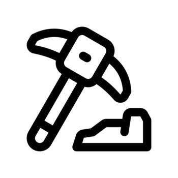 pickaxe icon. line icon for your website, mobile, presentation, and logo design. vector