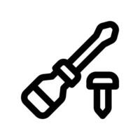 screwdriver icon. line icon for your website, mobile, presentation, and logo design. vector