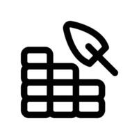 brick wall icon. line icon for your website, mobile, presentation, and logo design. vector