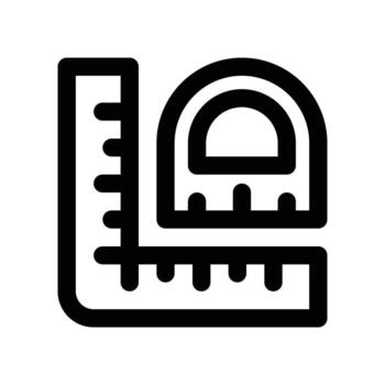 ruler icon. line icon for your website, mobile, presentation, and logo design. vector