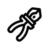 plier icon. line icon for your website, mobile, presentation, and logo design. vector