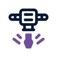 jack hammer icon. dual tone icon for your website, mobile, presentation, and logo design. vector