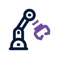 robotic arm icon. dual tone icon for your website, mobile, presentation, and logo design. vector