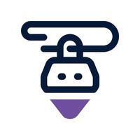 plumb bob icon. dual tone icon for your website, mobile, presentation, and logo design. vector