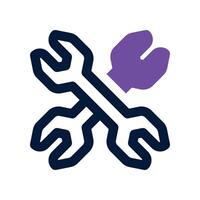 wrench icon. dual tone icon for your website, mobile, presentation, and logo design. vector