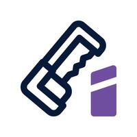hand saw icon. dual tone icon for your website, mobile, presentation, and logo design. vector