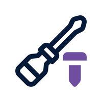 screwdriver icon. dual tone icon for your website, mobile, presentation, and logo design. vector