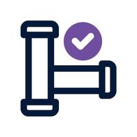 pipe icon. dual tone icon for your website, mobile, presentation, and logo design. vector