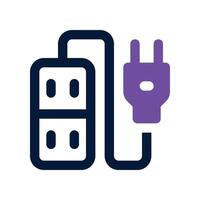 power strip icon. dual tone icon for your website, mobile, presentation, and logo design. vector