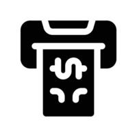 atm machine icon. glyph icon for your website, mobile, presentation, and logo design. vector