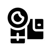 camera icon. glyph icon for your website, mobile, presentation, and logo design. vector