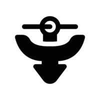 anchor icon. glyph icon for your website, mobile, presentation, and logo design. vector