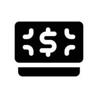 cash icon. glyph icon for your website, mobile, presentation, and logo design. vector