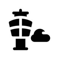 control tower icon. glyph icon for your website, mobile, presentation, and logo design. vector