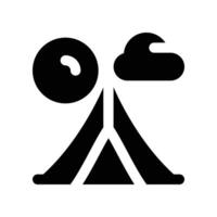 tent icon. glyph icon for your website, mobile, presentation, and logo design. vector