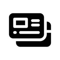 credit card icon. glyph icon for your website, mobile, presentation, and logo design. vector