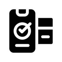 mobile payment icon. glyph icon for your website, mobile, presentation, and logo design. vector