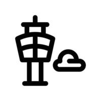 control tower icon. line icon for your website, mobile, presentation, and logo design. vector