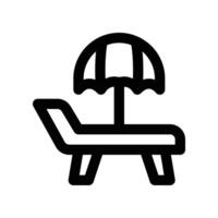 beach chair icon. line icon for your website, mobile, presentation, and logo design. vector