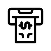 atm machine icon. line icon for your website, mobile, presentation, and logo design. vector
