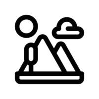 mountain icon. line icon for your website, mobile, presentation, and logo design. vector