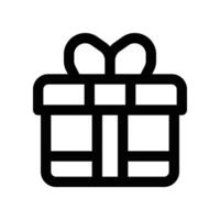 gift icon. line icon for your website, mobile, presentation, and logo design. vector