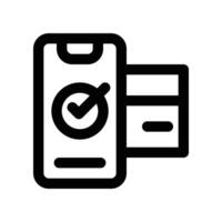 mobile payment icon. line icon for your website, mobile, presentation, and logo design. vector