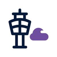 control tower icon. dual tone icon for your website, mobile, presentation, and logo design. vector
