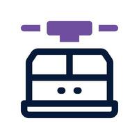 cable car icon. dual tone icon for your website, mobile, presentation, and logo design. vector