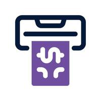 atm machine icon. dual tone icon for your website, mobile, presentation, and logo design. vector