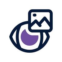 view icon. dual tone icon for your website, mobile, presentation, and logo design. vector