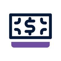 cash icon. dual tone icon for your website, mobile, presentation, and logo design. vector