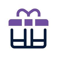 gift icon. dual tone icon for your website, mobile, presentation, and logo design. vector